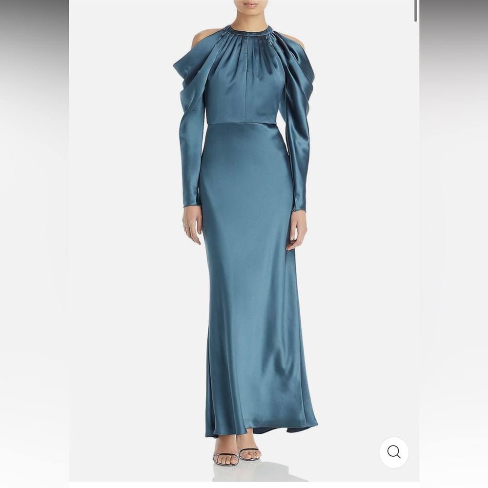 Amsale Women's Long Sleeve Cold Shoulder Gown Dress - BNWT